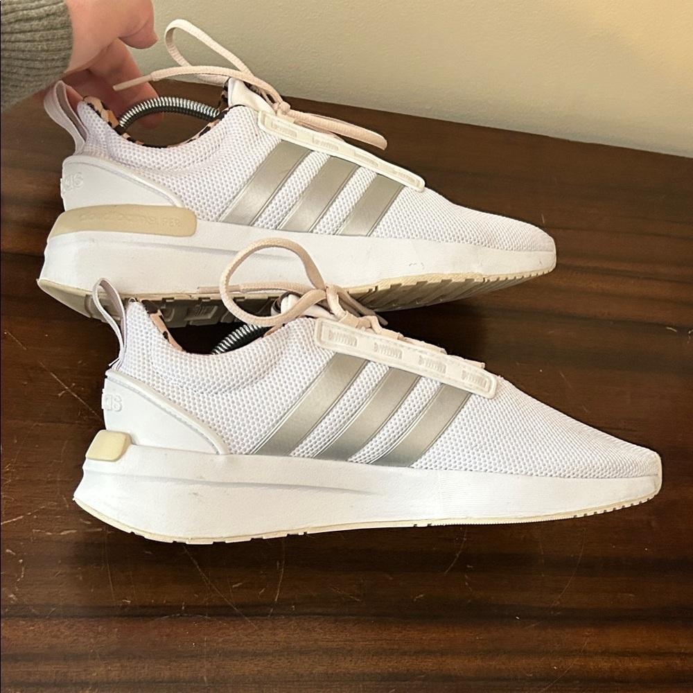 Adidas Women's Racer TR21 White Leopard Print Size 9 - Picture 5 of 10